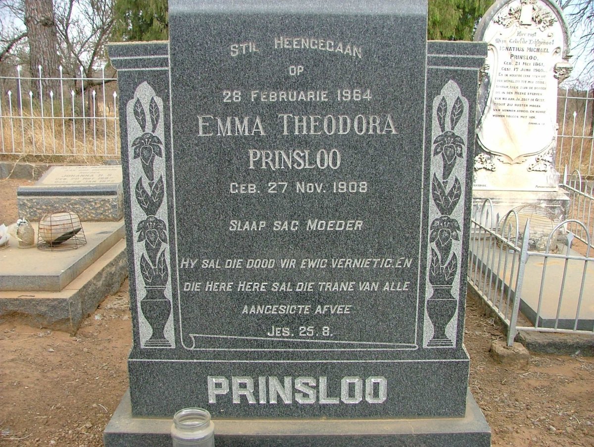 PRINSLOO Emma Theodora 1908-1964