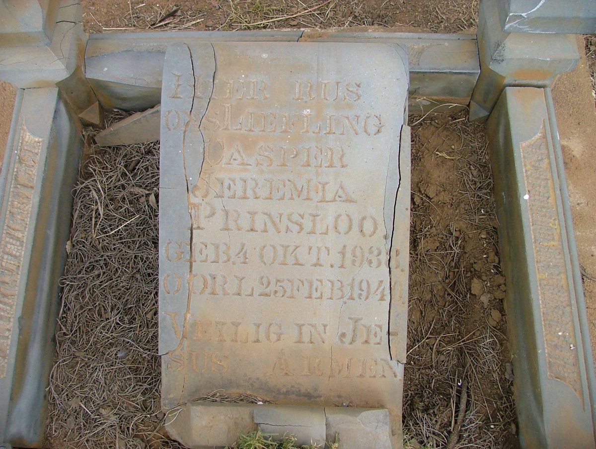 PRINSLOO Casper Jeremia 1938-1940