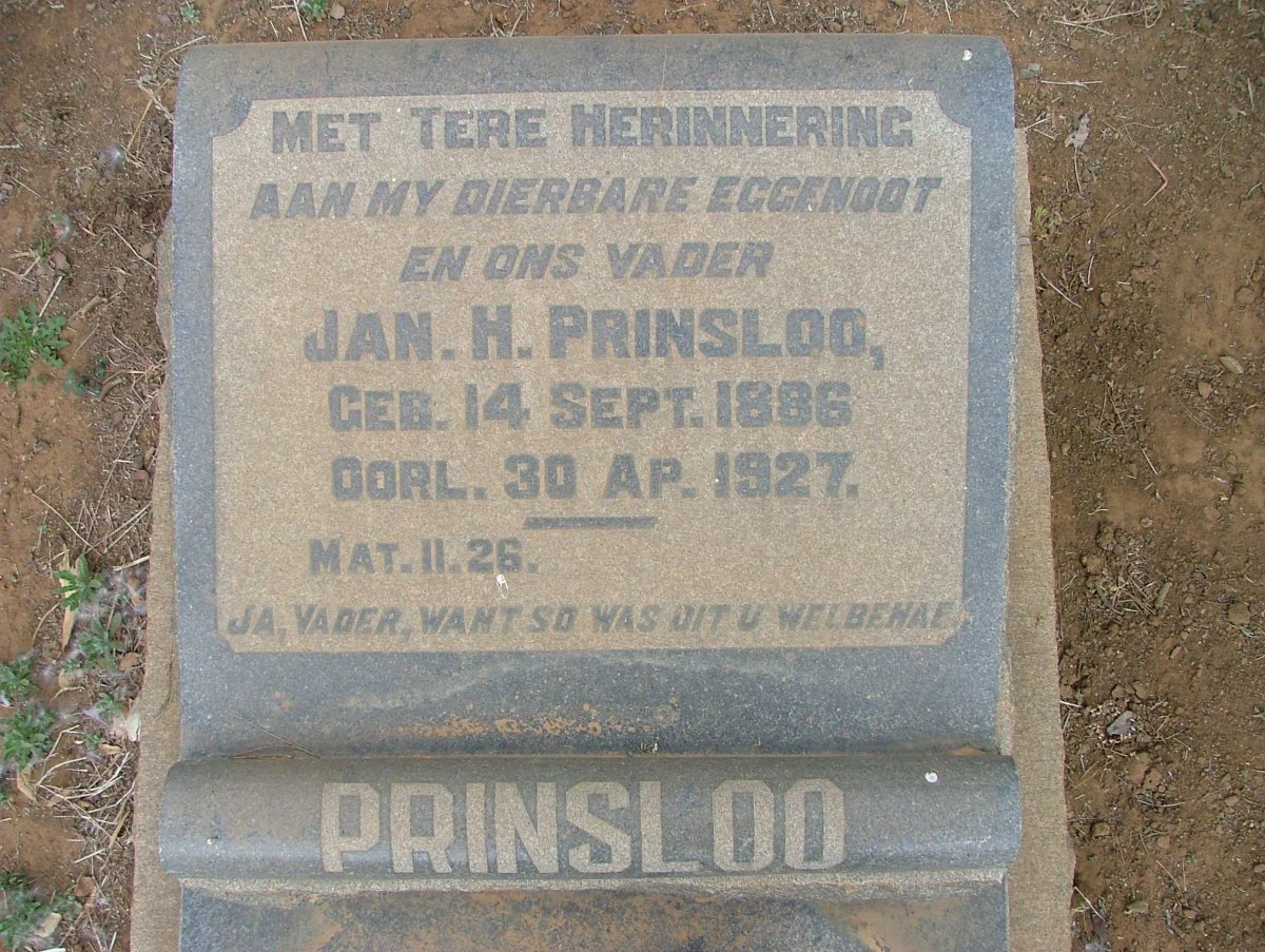 PRINSLOO Jan H.1886-1927