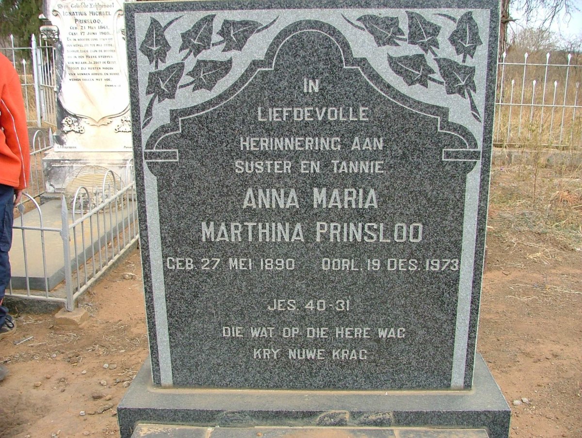 PRINSLOO Anna Maria Marthina 1890-1973