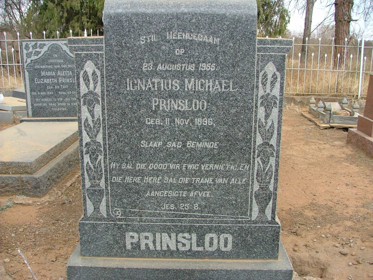 PRINSLOO Ignatius Michael 1896-1955