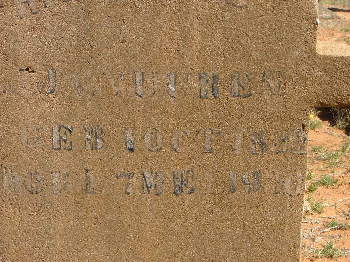 VUUREN G.J.J., J.v. 1882-1930