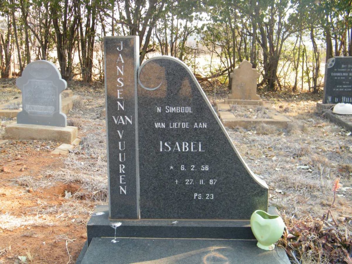 VUUREN Isabel, Jansen van 1956-1987