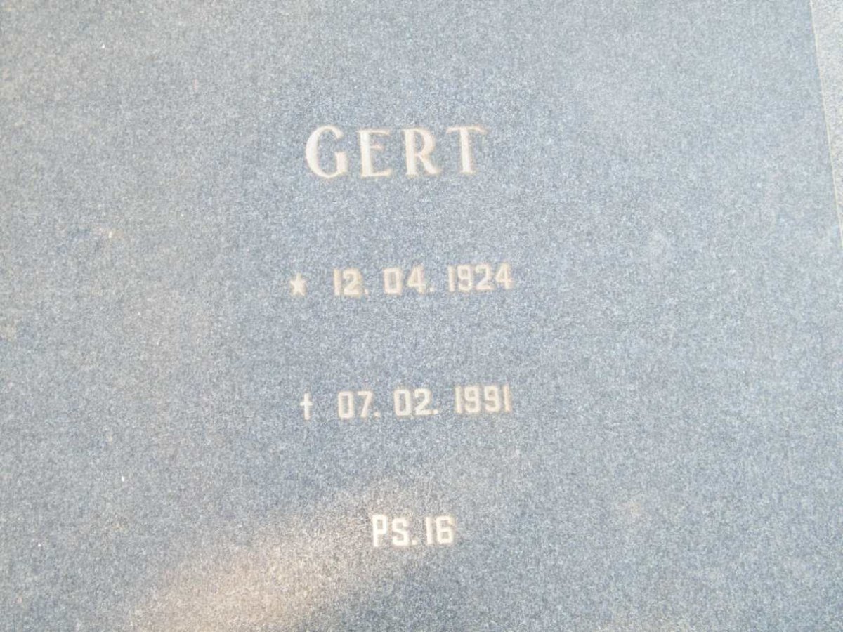 VUUREN Gert, Jansen van 1924-1991