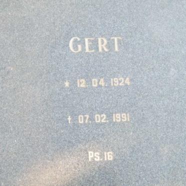 VUUREN Gert, Jansen van 1924-1991