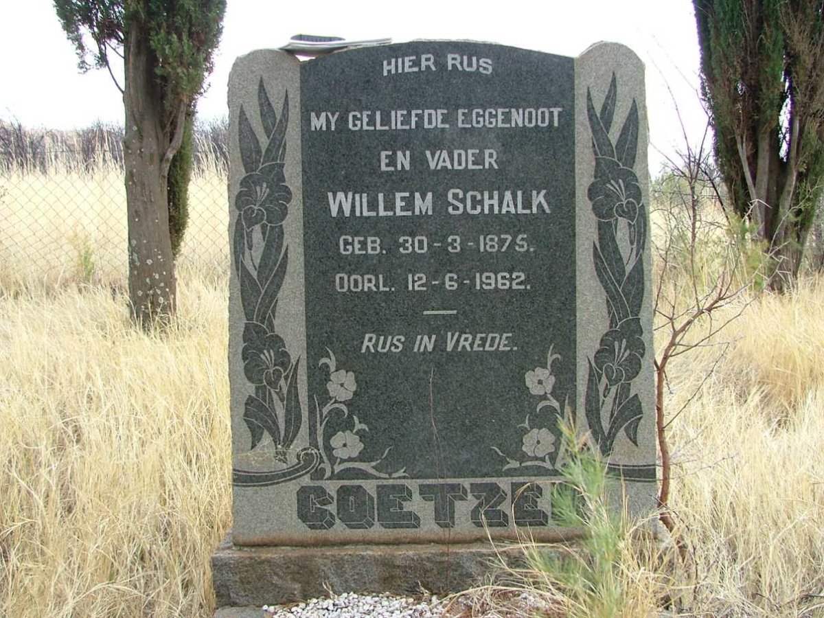 COETZER Willem Schalk 1875-1962