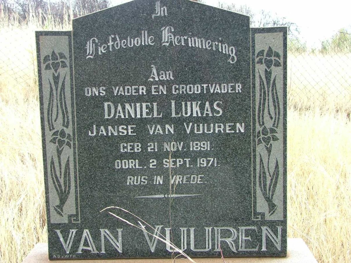 VUUREN Daniel Lukas, Janse van 1891-1971