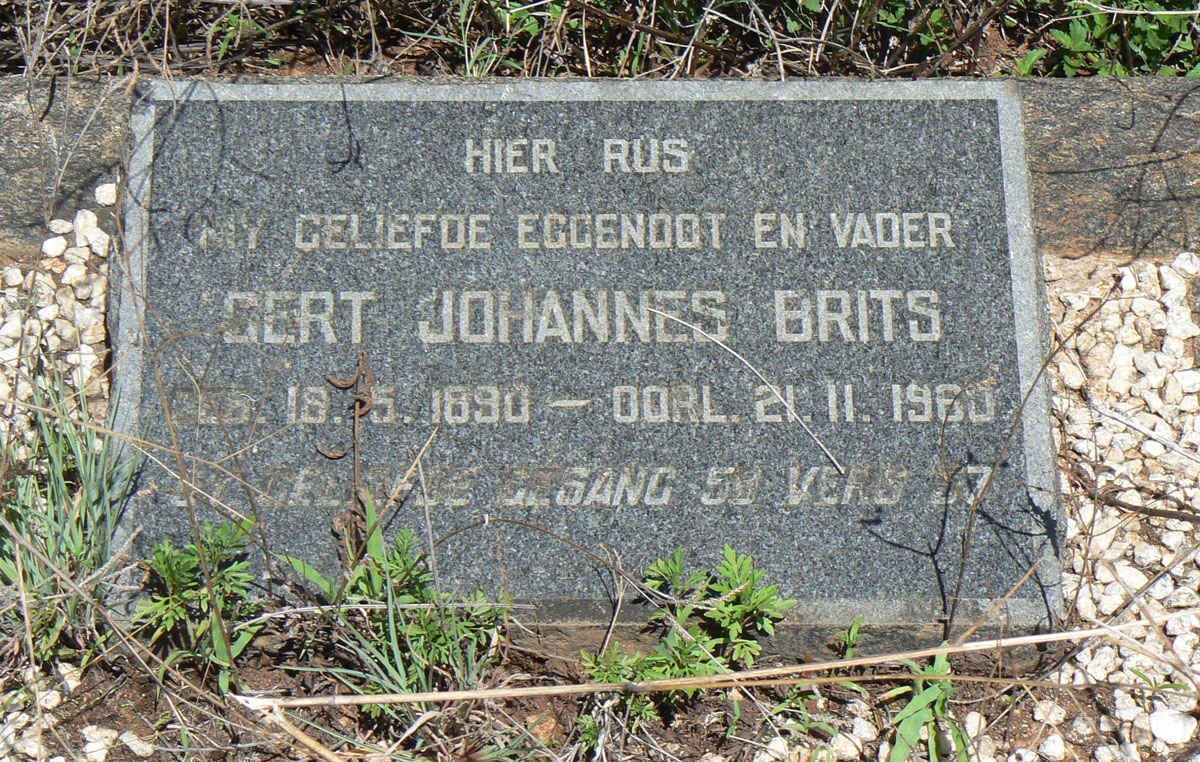 BRITS Gert Johannes 1890-1960