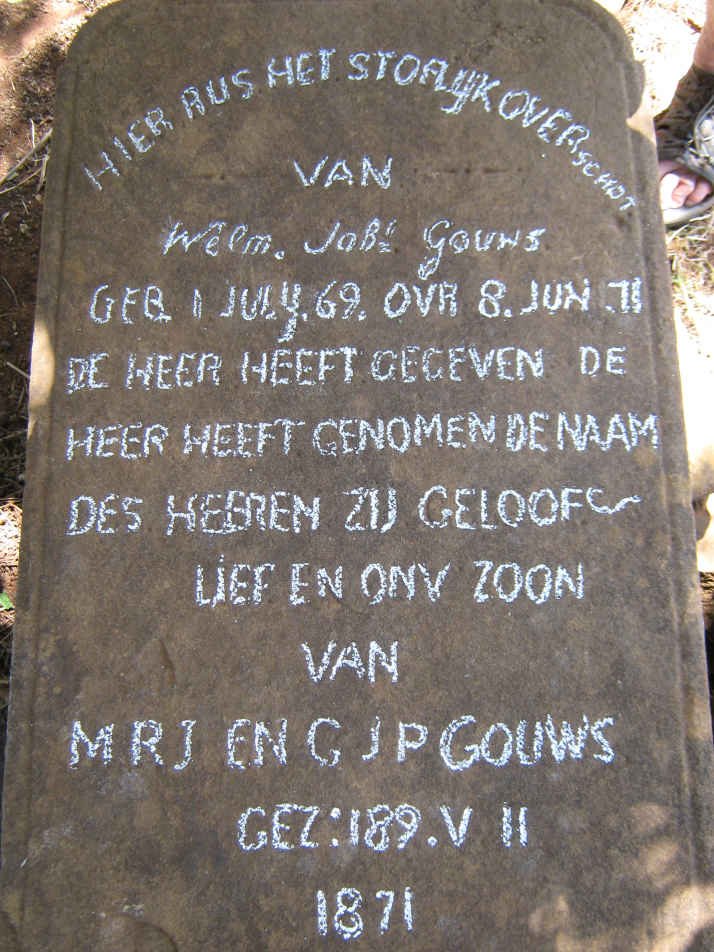 GOUWS Wilm. Jab. 1869-1871