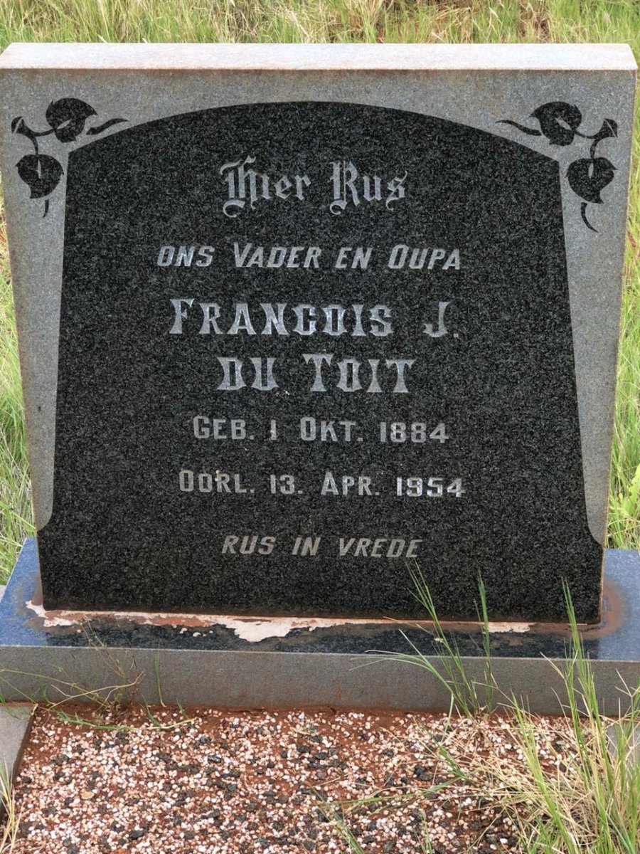 TOIT Francois J., du 1884-1954
