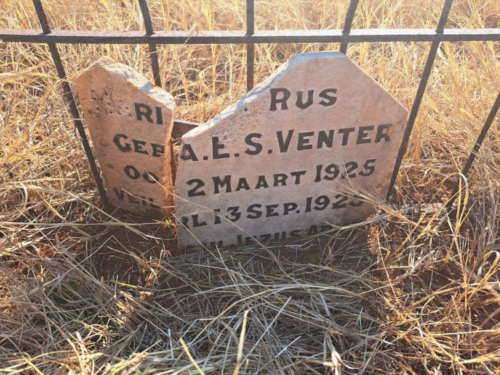 VENTER Maria E.S. 1925-1925