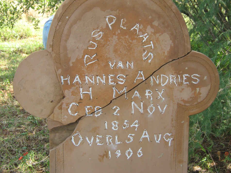 MARX ?hannes Andries H. 1854-1906