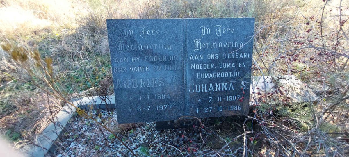 BREEDT Andries P. 1894-1977 & Johanna S. 1907-1986