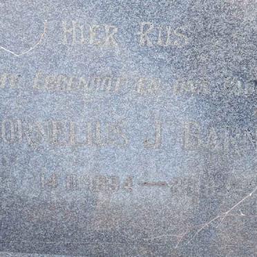 BARNARD Cornelius J. 1894-1957