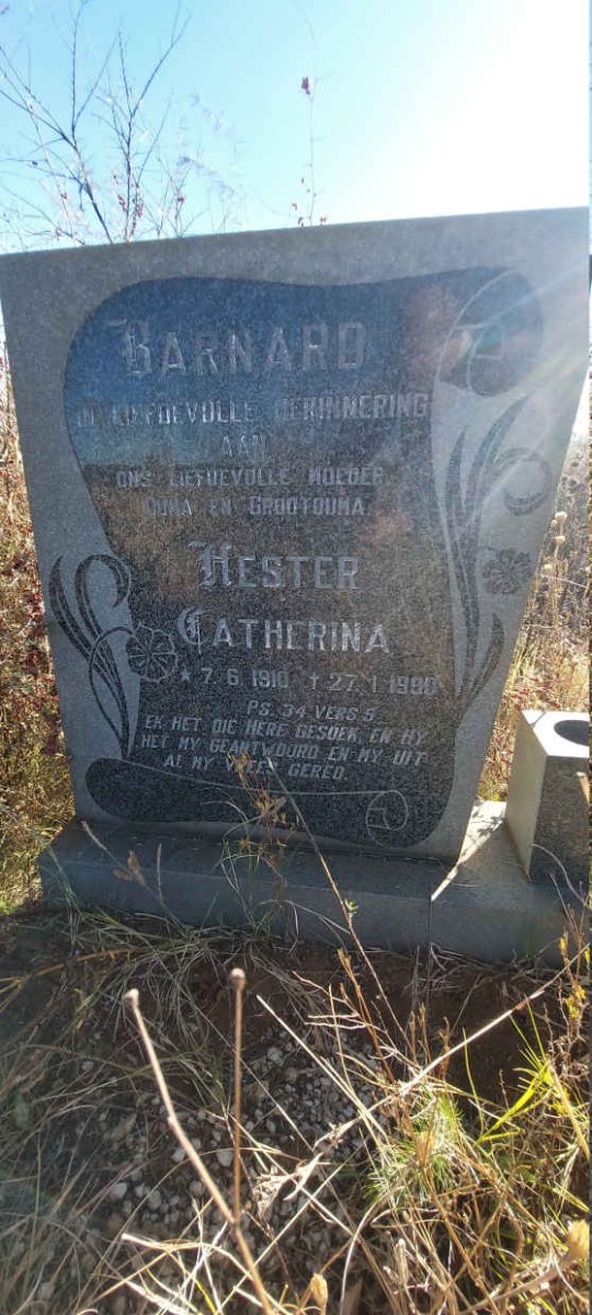 BARNARD Hester Catherina 1910-1990