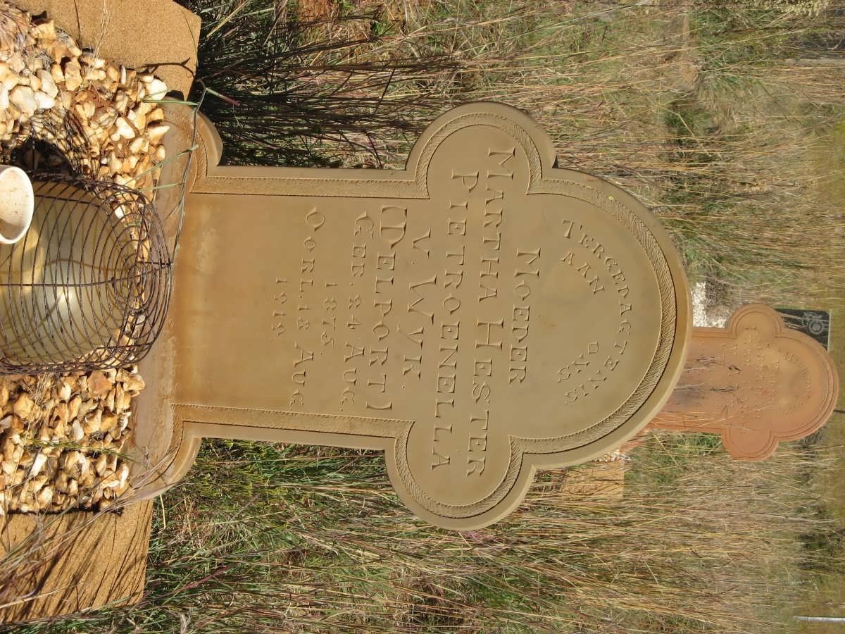 WYK Martha Hester Pietronella, v. nee DELPORT 1875-1919