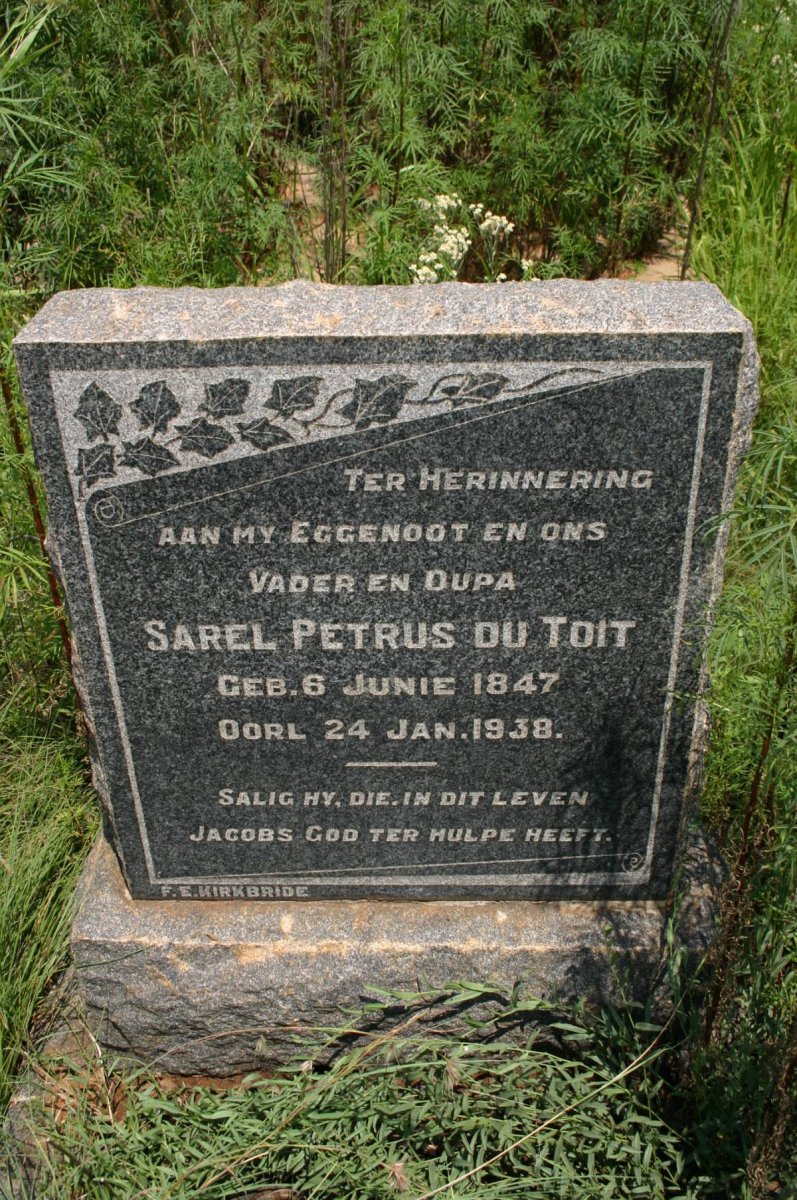 TOIT Sarel Petrus, du 1847-1938