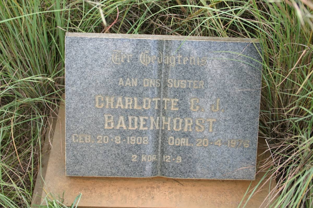 BADENHORST Charlotte C.J. 1908-1976