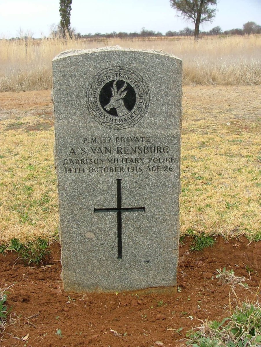 RENSBURG A.S., van der -1918