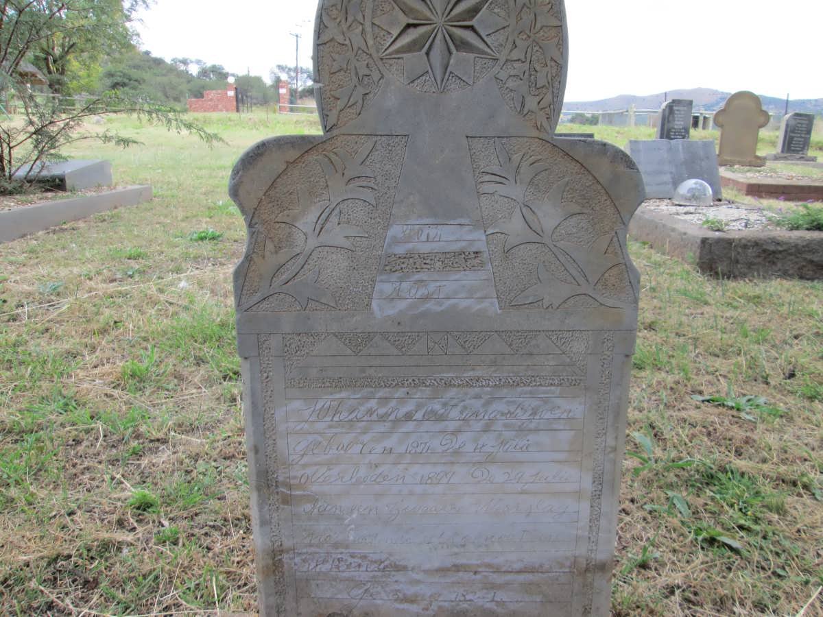 VILJOEN Johanna Catria 1871-1899