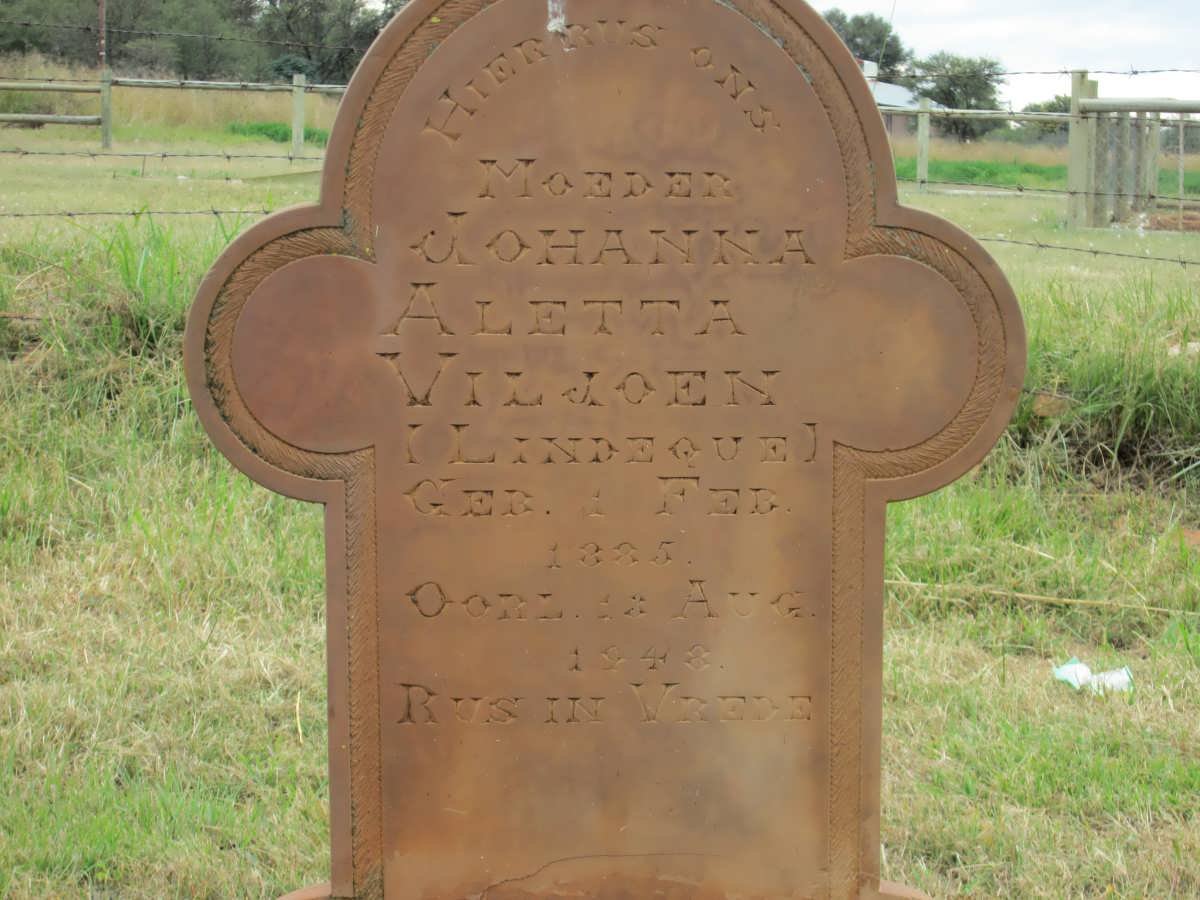VILJOEN Johanna Aletta nee LINDEQUE 1885-1948