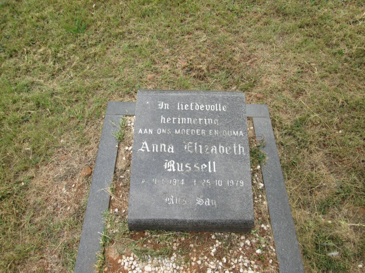 RUSSELL Anna Elizabeth 1914-1979
