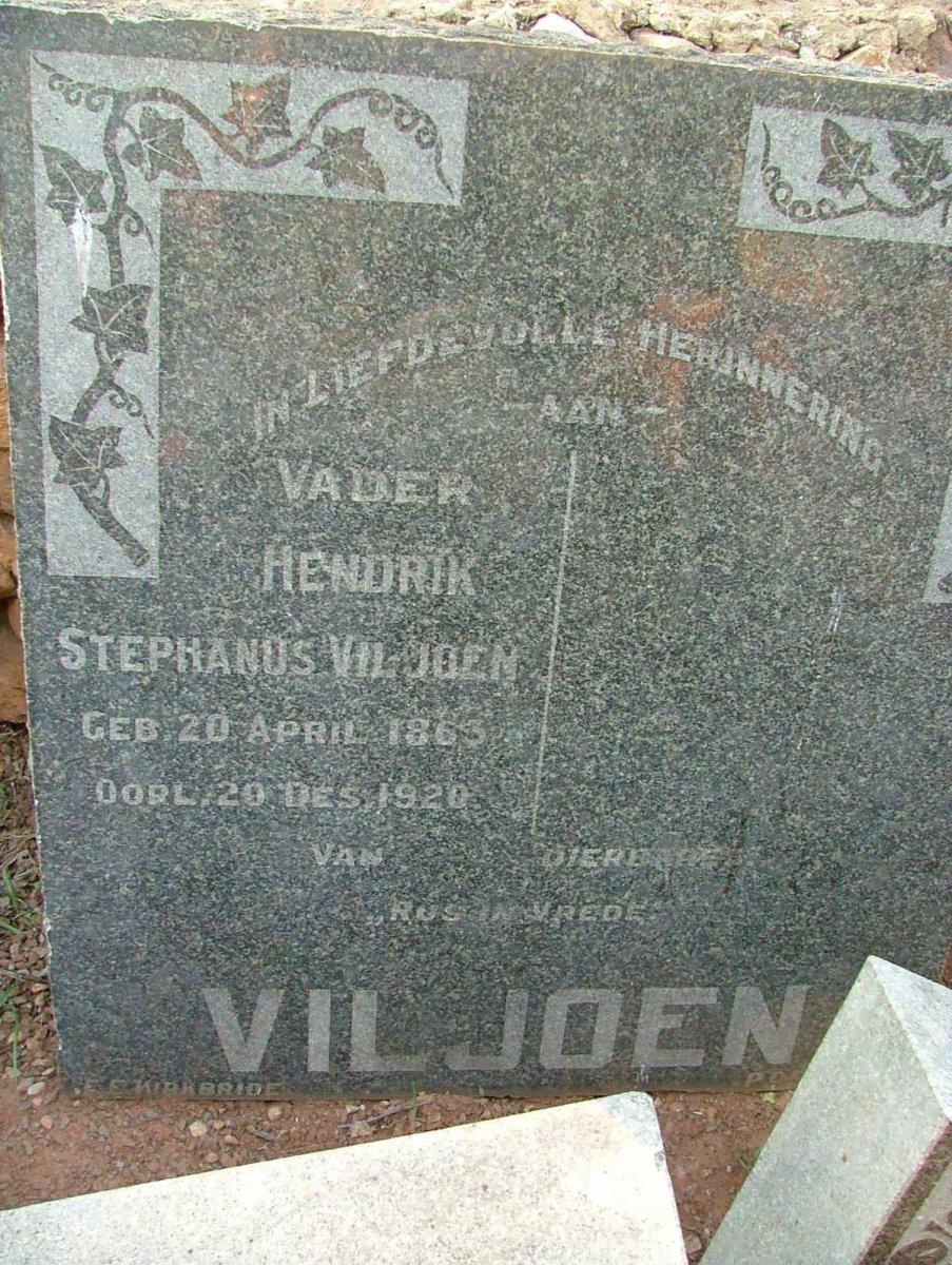 VILJOEN Hendrik Stephanus 1863-1920