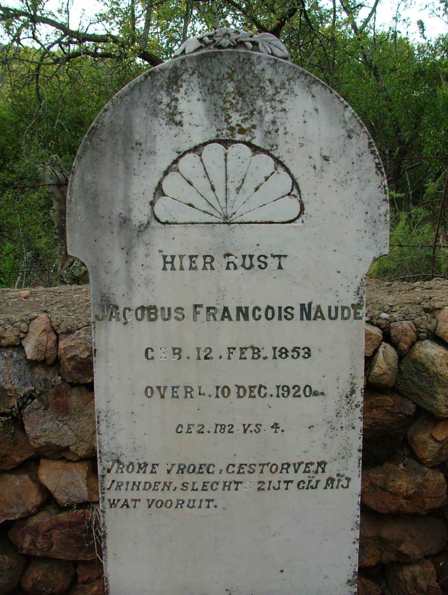 NAUDE Jacobus Francois 1853-1920