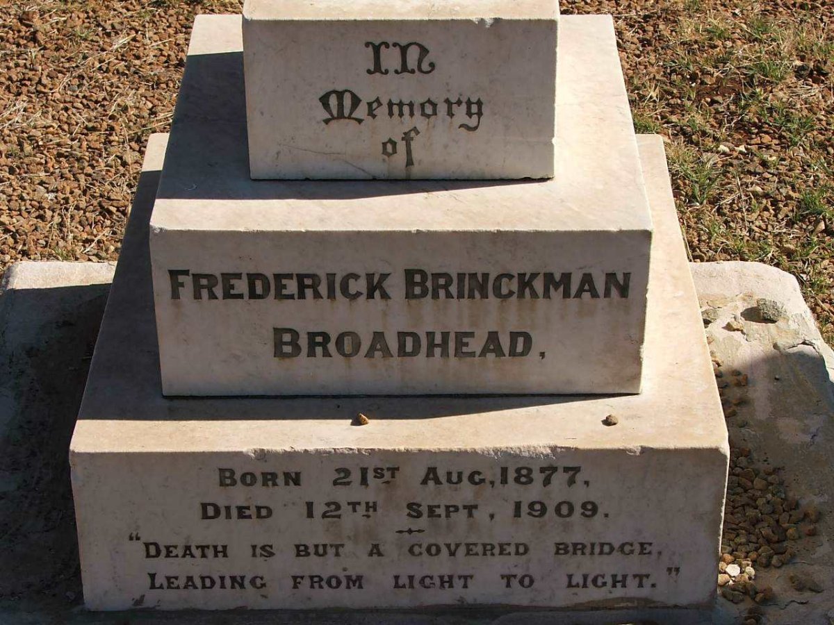 BROADHEAD Frederick Brinckman 1877-1909