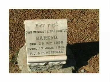 VERMAAS Barend 1899-1901