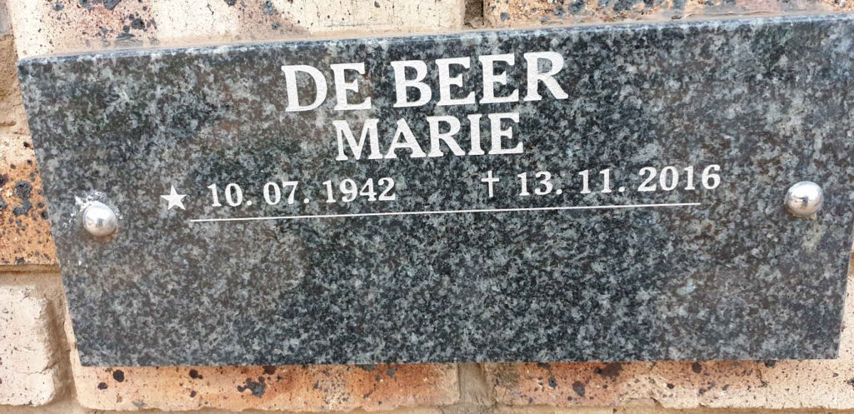 BEER Marie, de 1942-2016
