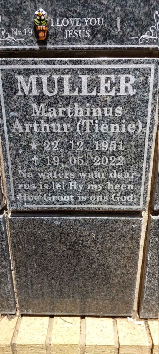 MULLER Marthinus Arthur 1951-2022