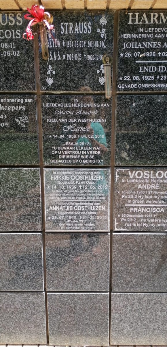 STRAUSS :: HARMSE :: VAN DER WESTHUIZEN :: OOSTHUIZEN