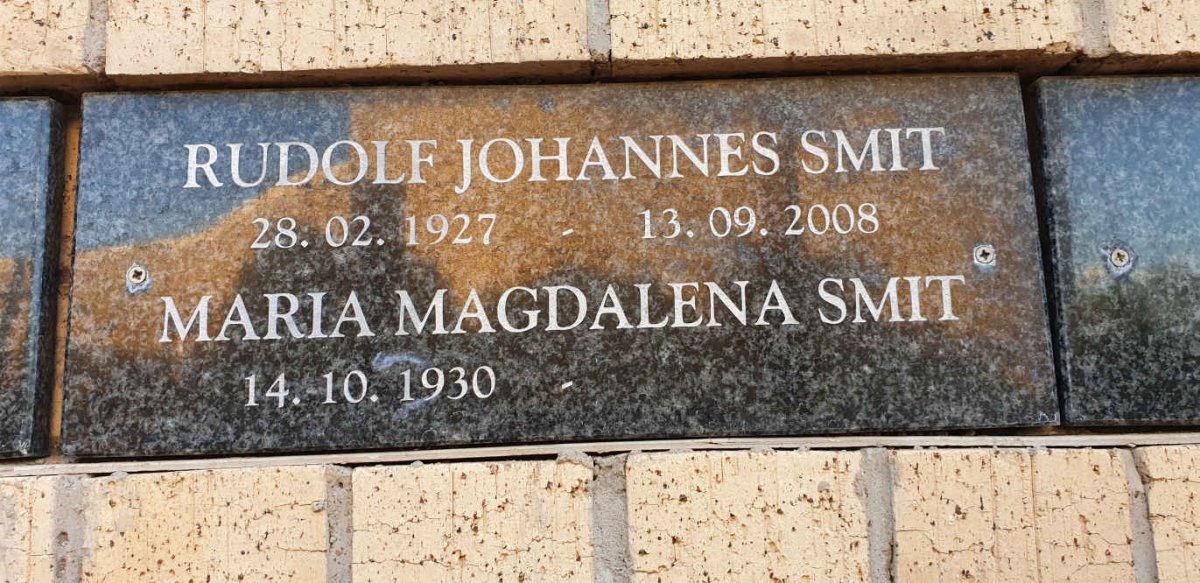 SMIT Rudolf Johannes 1927-2008 &amp; Maria Magdalena 1930-