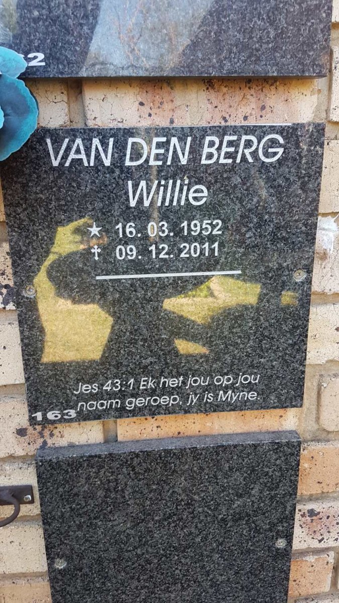 BERG Willie, van den 1952-2011