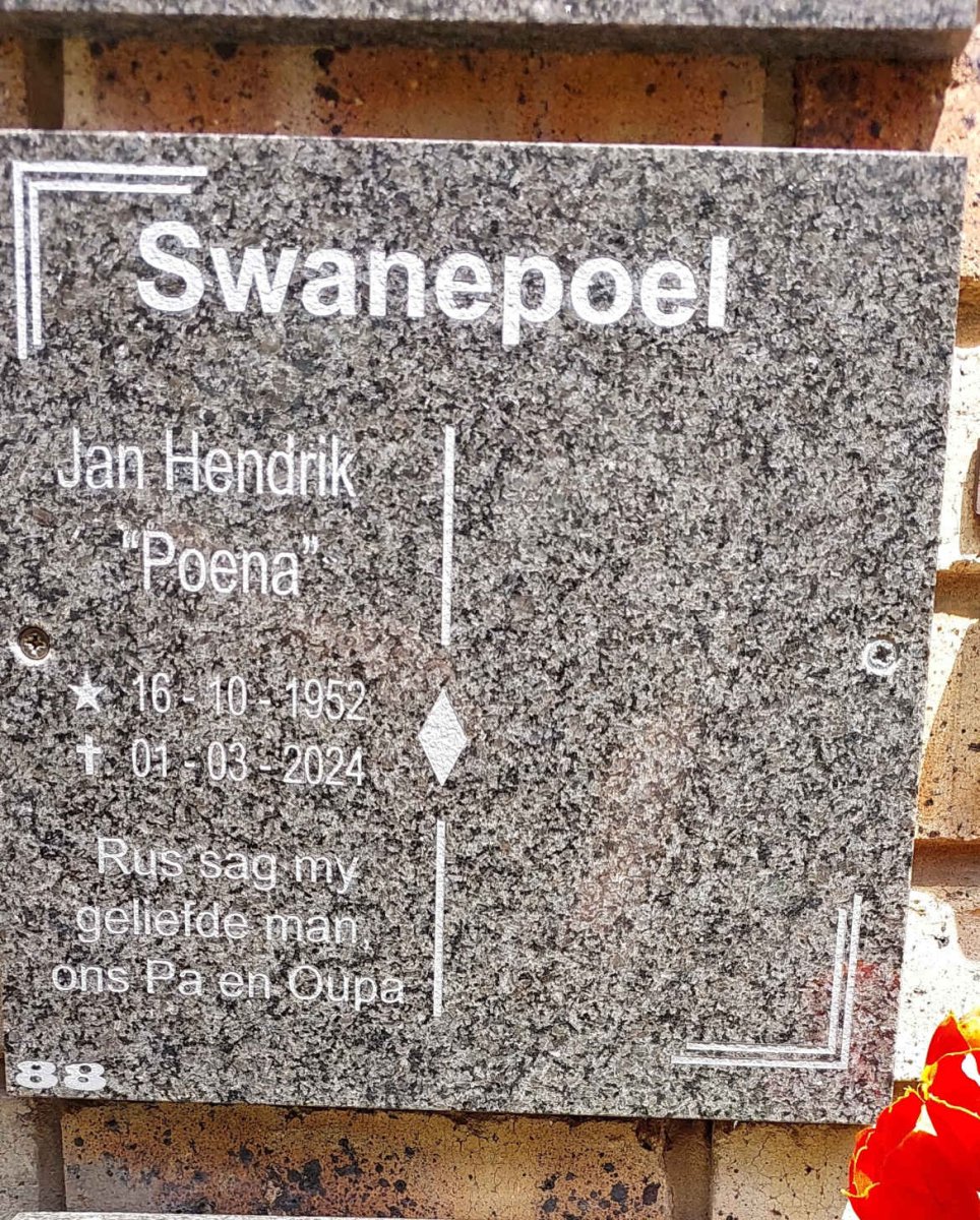 SWANEPOEL Jan Hendrik 1952-2024