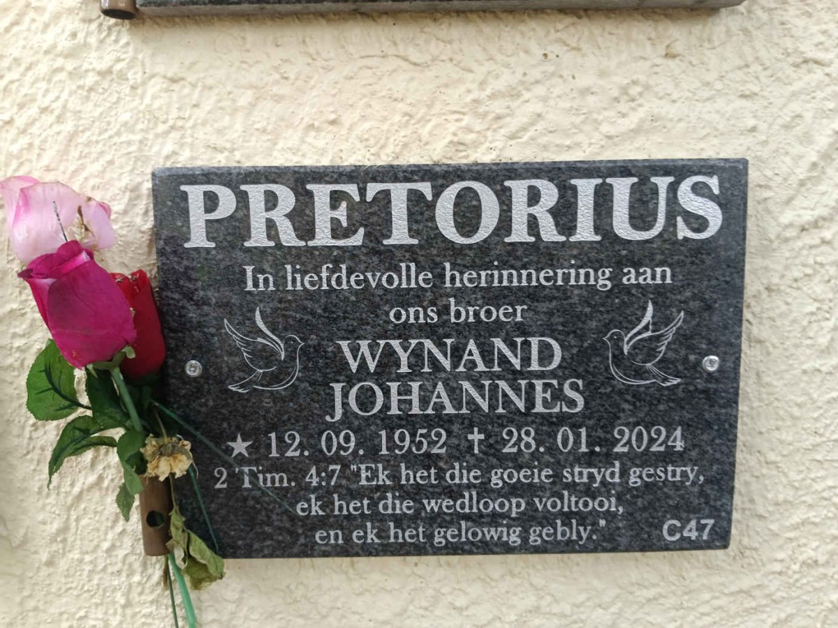 PRETORIUS Wynand Johannes 1952-2024