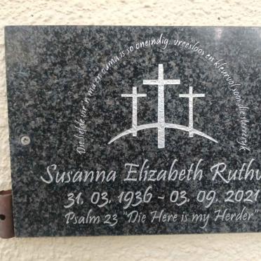 RUTHVEN Susanna Elizabeth 1936-2021
