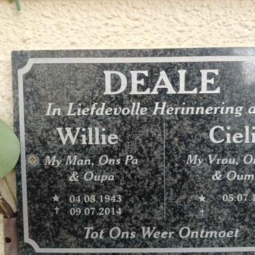 DEALE Willie 1943-2014 & Cielie 1947- 