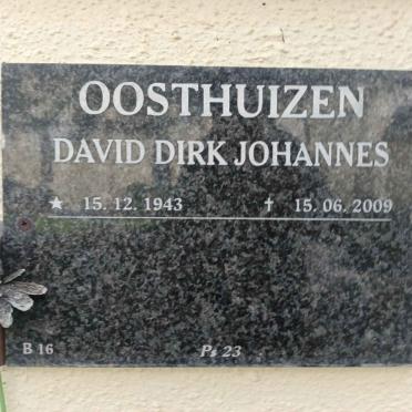 OOSTHUIZEN David Dirk Johannes 1943-2009