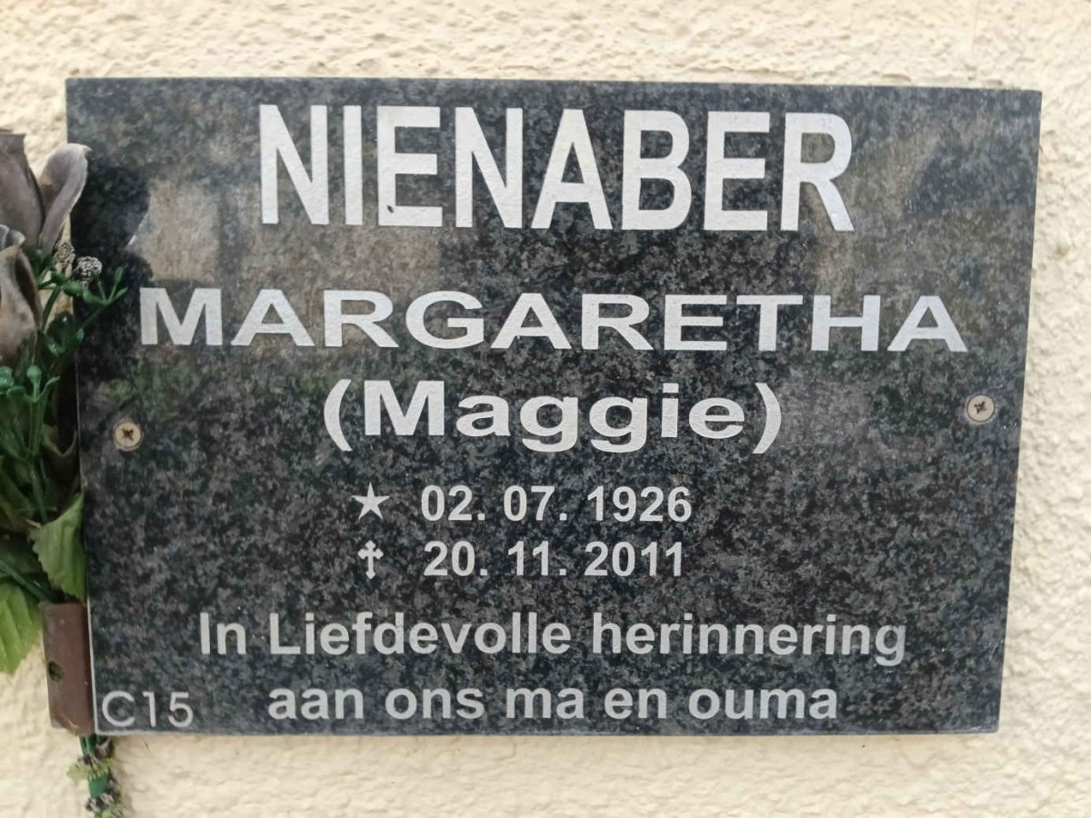 NIENABER Margaretha 1926-2011