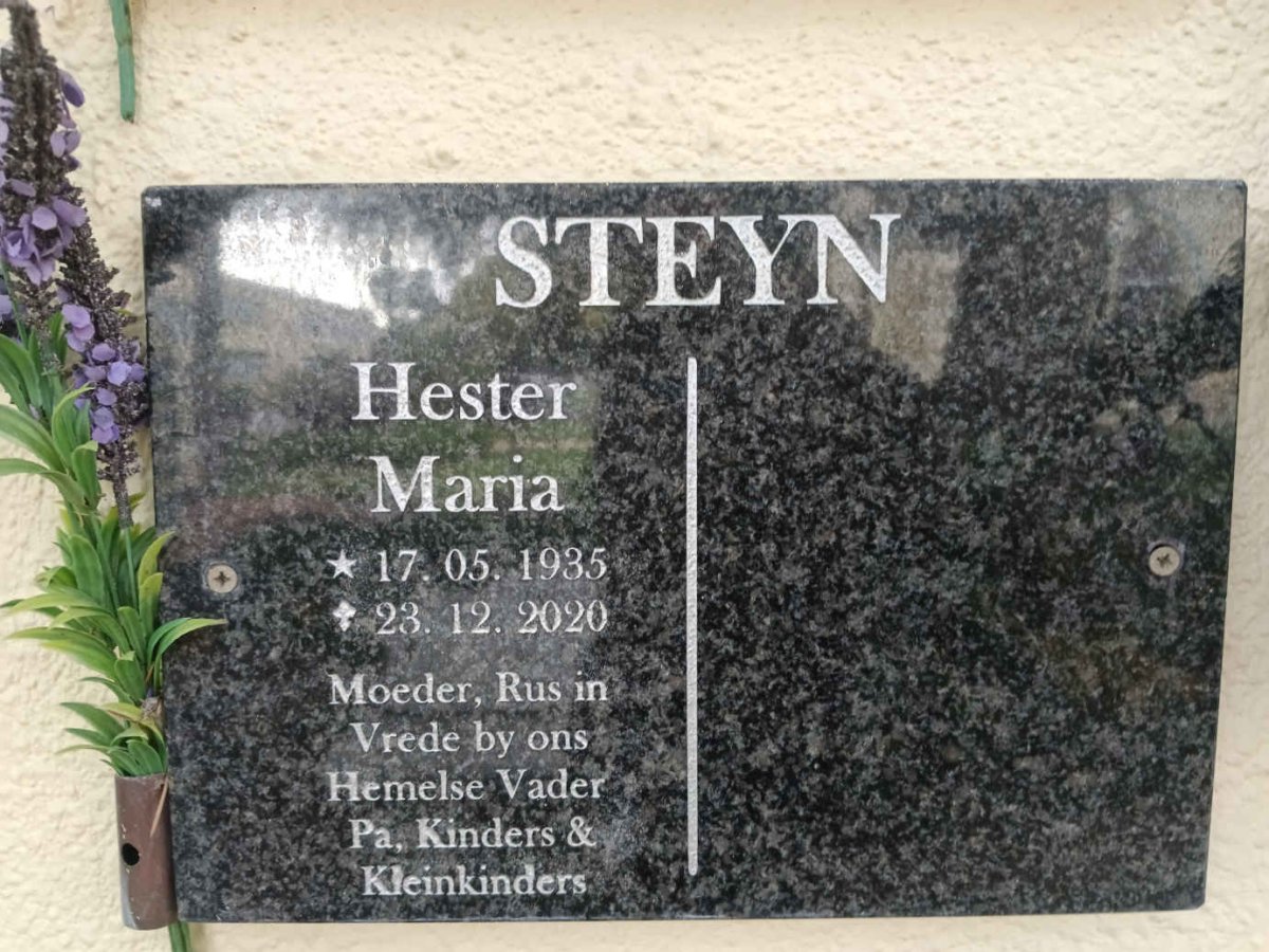 STEYN Hester Maria 1935-2020