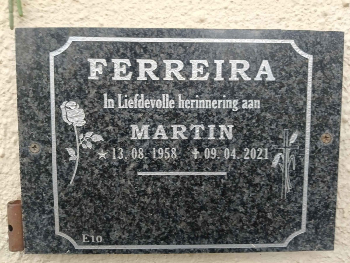 FERREIRA Martin 1958-2021