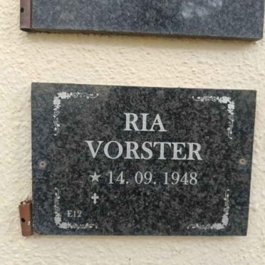 VORSTER Ria 1948- 