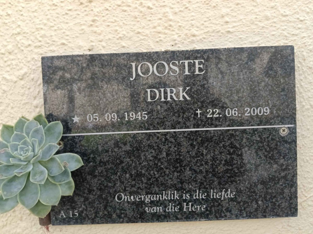 JOOSTE Dirk 1945-2009