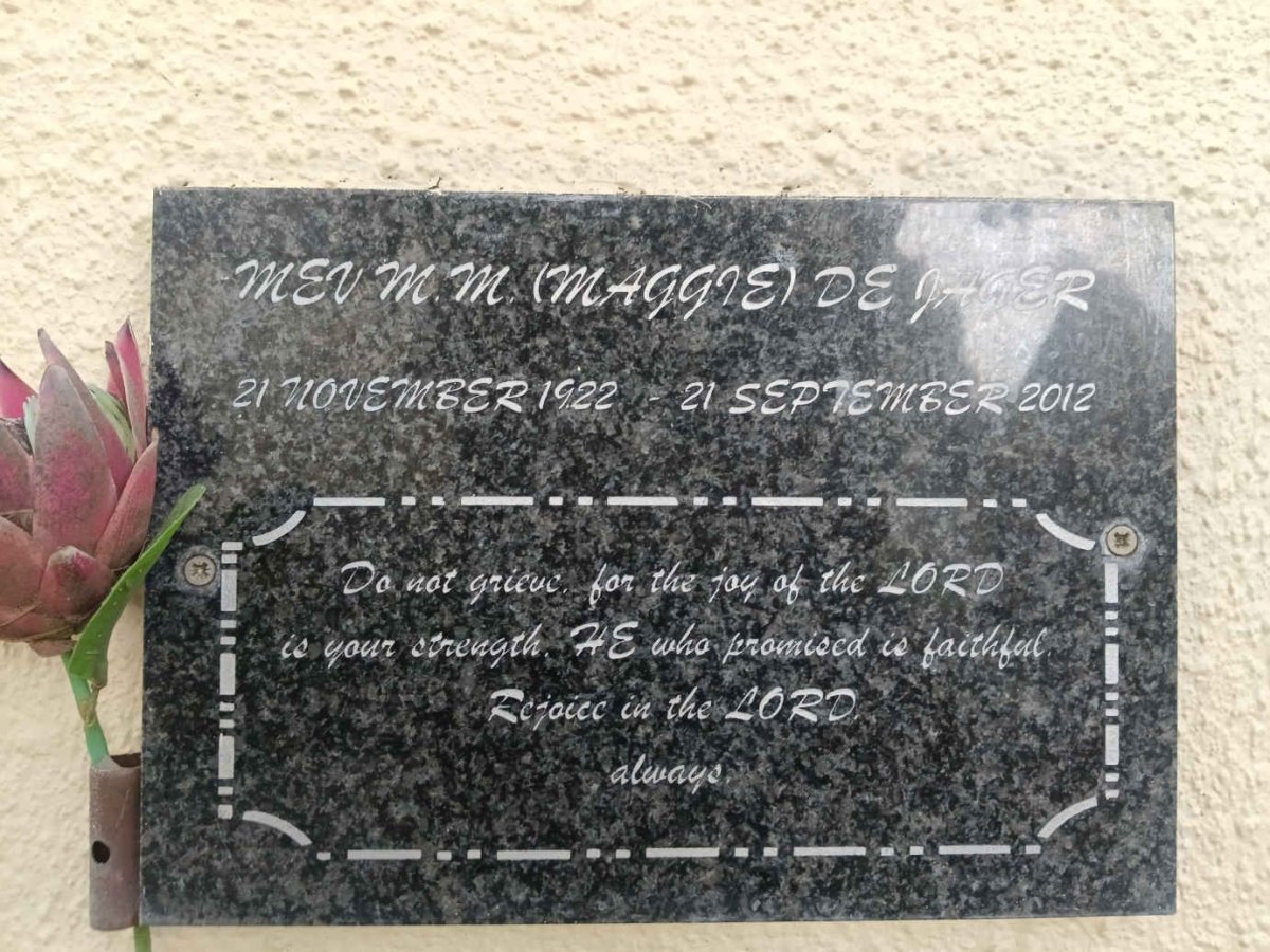 JAGER M.M., de 1922-2012