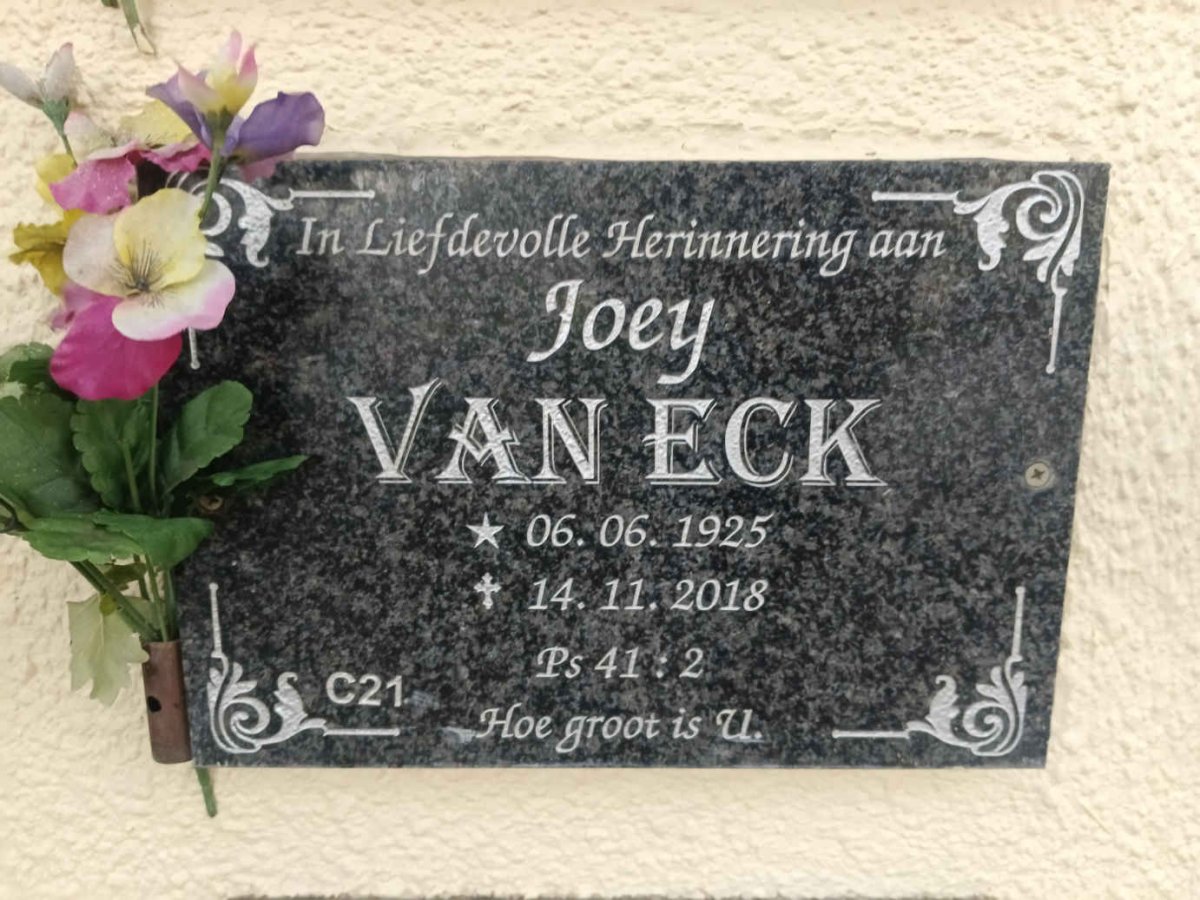 ECK Joey, van 1925-2018