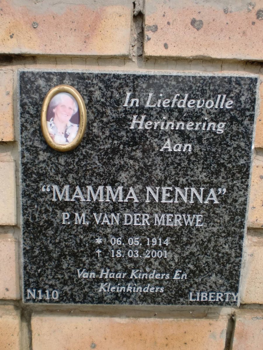 MERWE P.M., van der 1914-2001