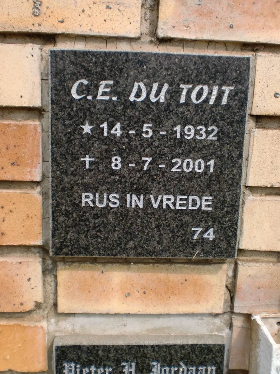 TOIT C.E., du 1932-2001