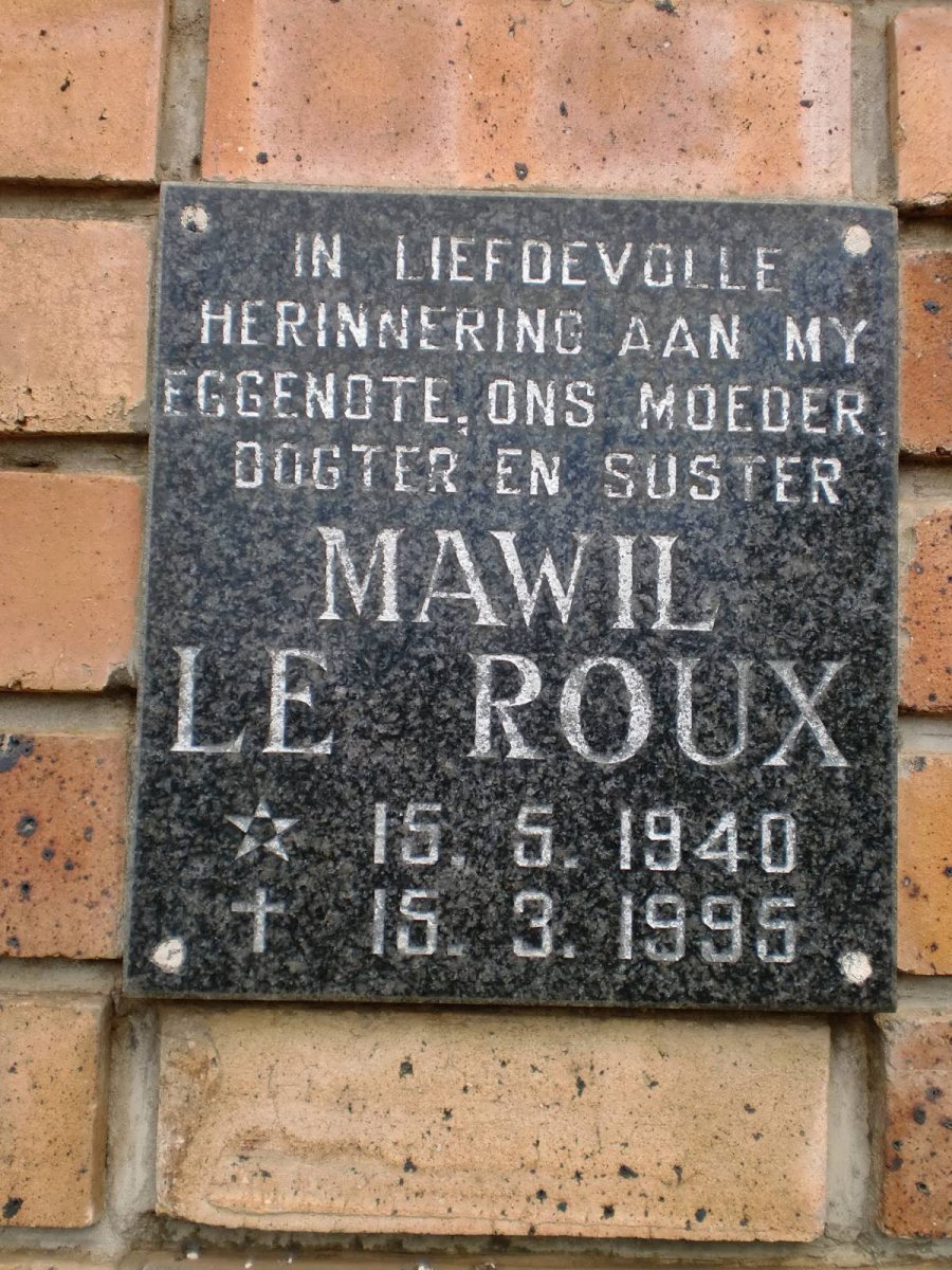 ROUX Mawil, le 1940-1995